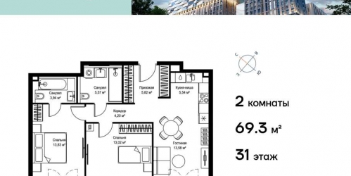 2-комн квартира Дмитровское шоссе, вл. 87