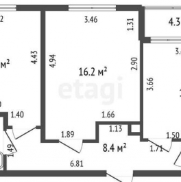 Продажа 2-комн квартиры на вторичном рынке Ветеранов пр-кт,  д. 169 к3