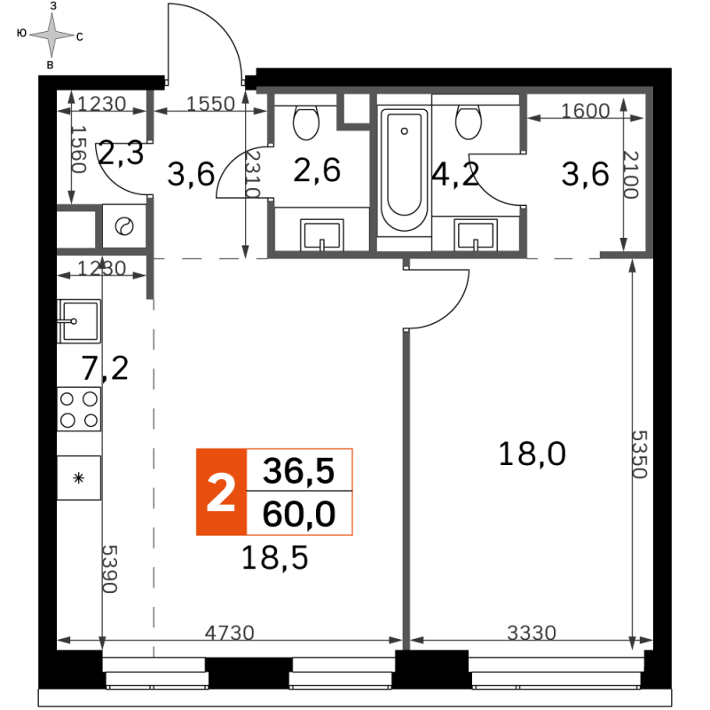 Продажа 1-комн квартиры в новостройке Москва г., Розанова ул.,  к. 4