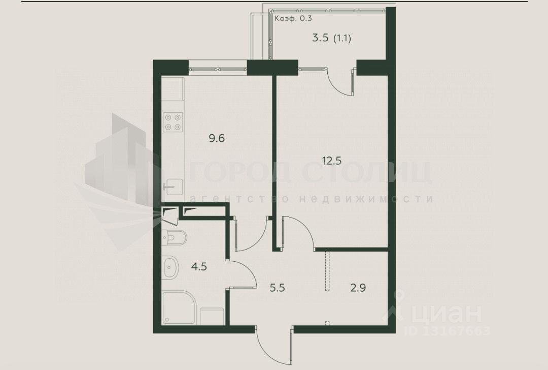 Продажа 1-комн квартиры на вторичном рынке д. Лобаново, улица Новая, 21с1
