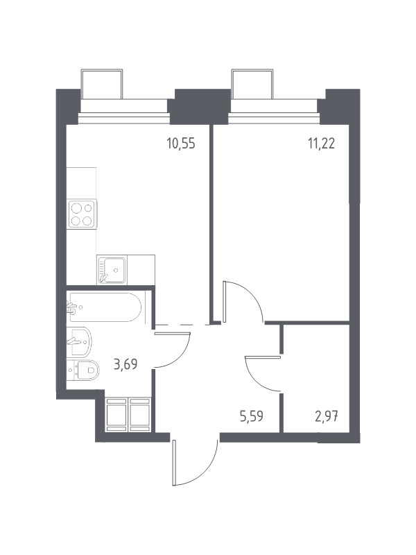 Продажа 1-комн квартиры в новостройке Дудкино д., Цветочная ул.,  к. 2.3