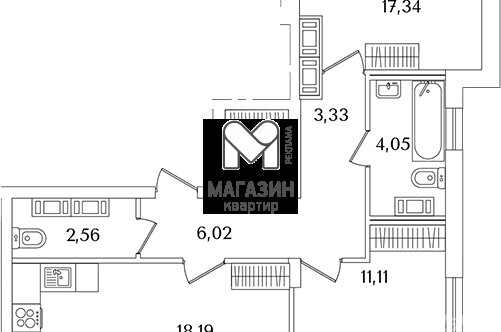Продажа 2-комн квартиры на вторичном рынке Октябрьская наб