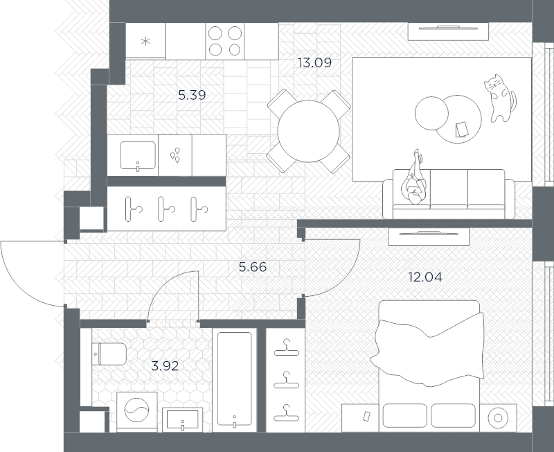 Продажа 1-комн квартиры в новостройке Москва г., Веткина ул.,  к. Башня-А