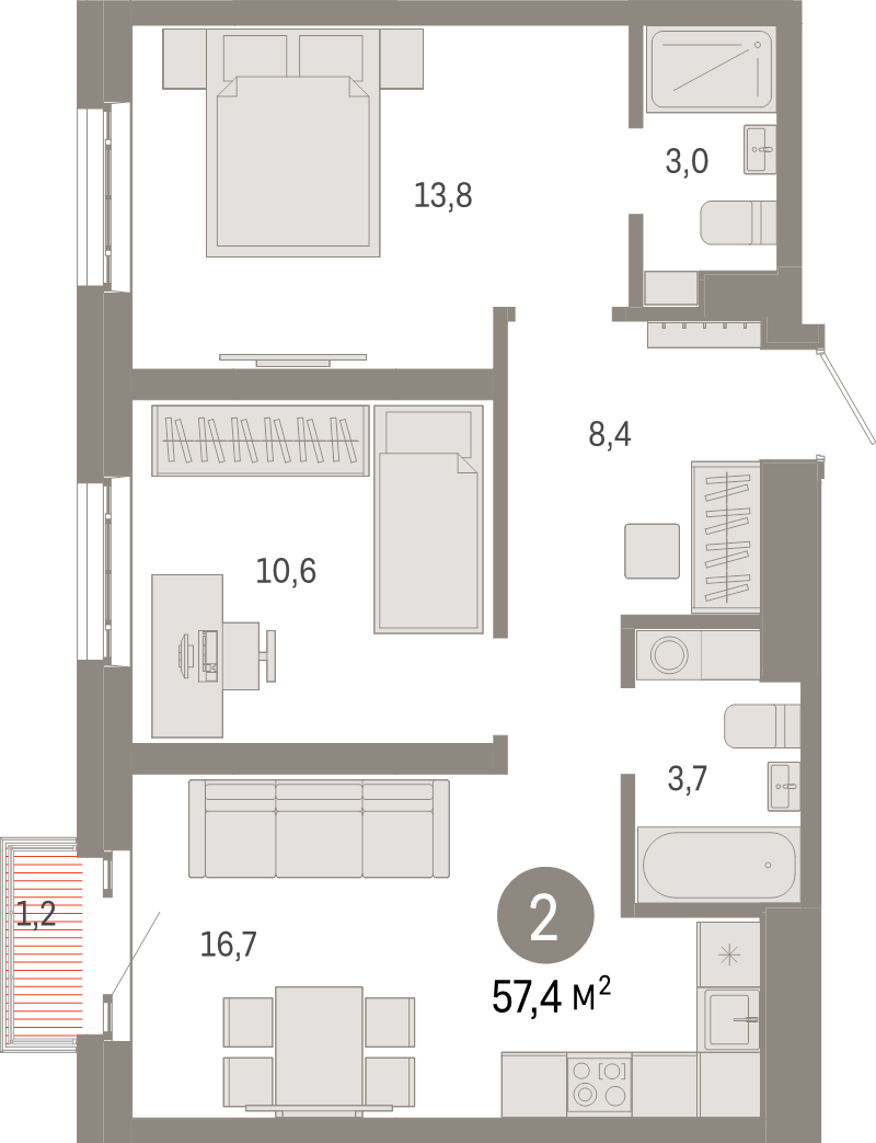 Продажа 2-комн квартиры в новостройке Москва г., Тагильская ул.,  к. 1