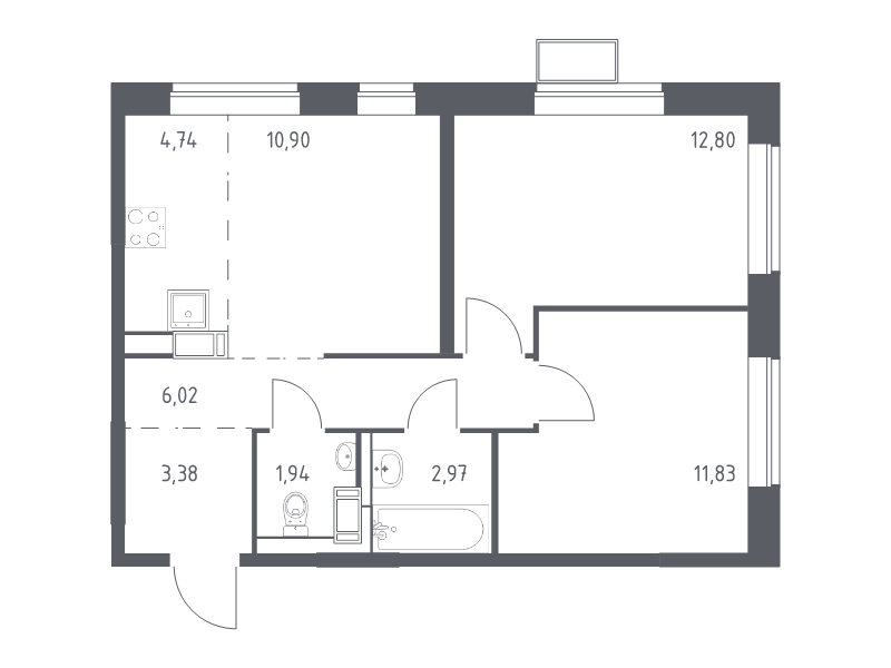 Продажа 2-комн квартиры в новостройке Алхимово д., Рязановское ш.,  к. 16