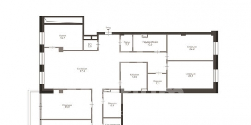 6-комн квартира Хилков переулок,  д. 1