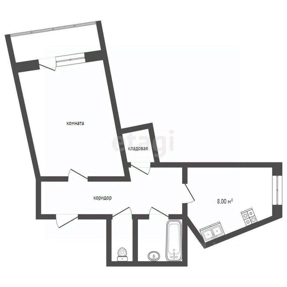 Продажа 1-комн квартиры на вторичном рынке Клин, улица Профсоюзная, 13к2