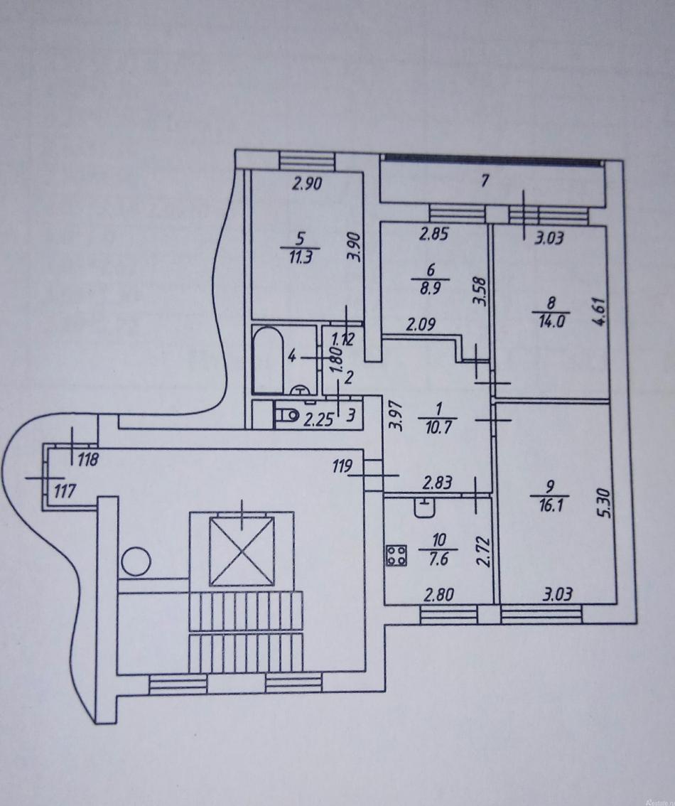 Продажа 4-комн квартиры на вторичном рынке мкр. Леонидовка,  д. 16