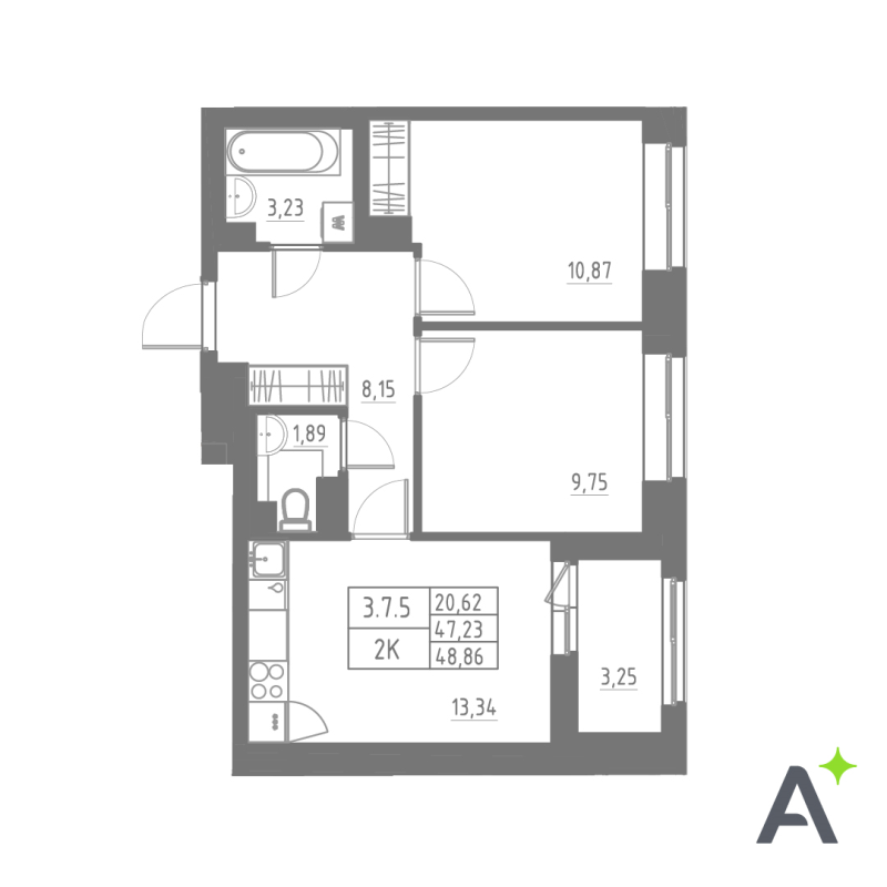 Продажа 2-комн квартиры в новостройке Шушары п., Школьная ул.,  к. 1