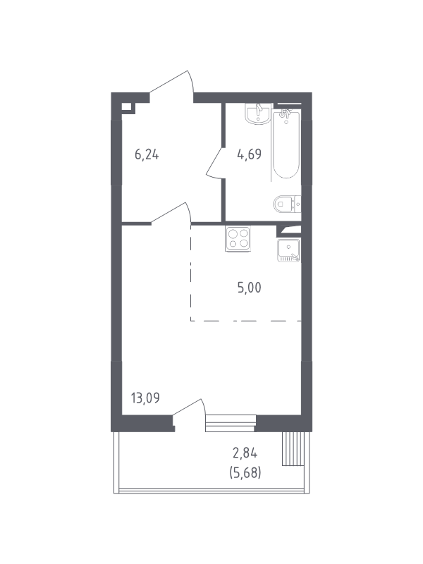 Продажа студии Егорово п., Колхозная ул.,  к. 1