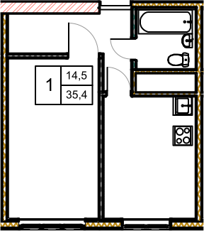 Продажа 1-комн квартиры в новостройке Сабурово д.,  к. 15