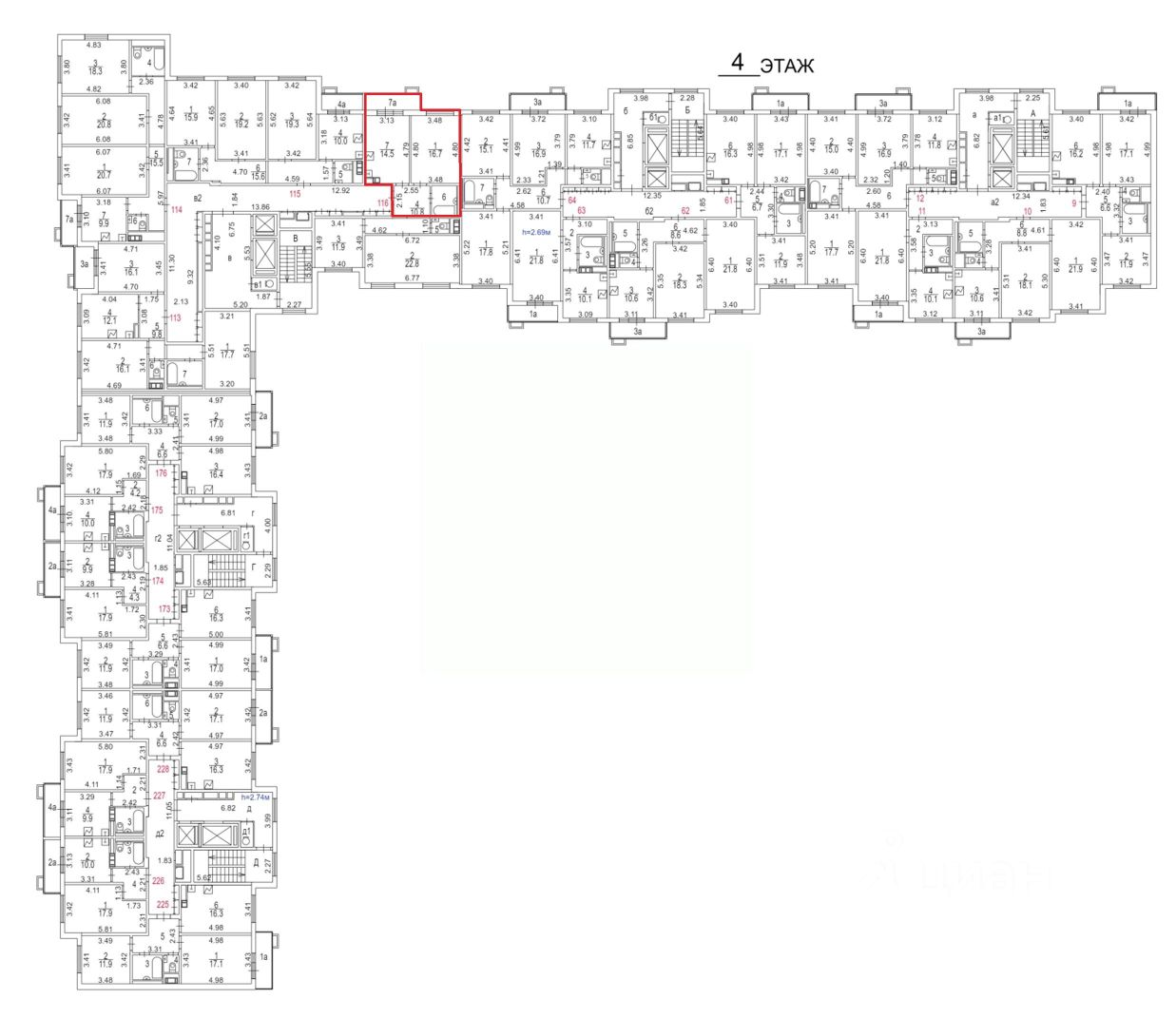 Продажа 3-комн квартиры на вторичном рынке улица Кварцевая, 5к3