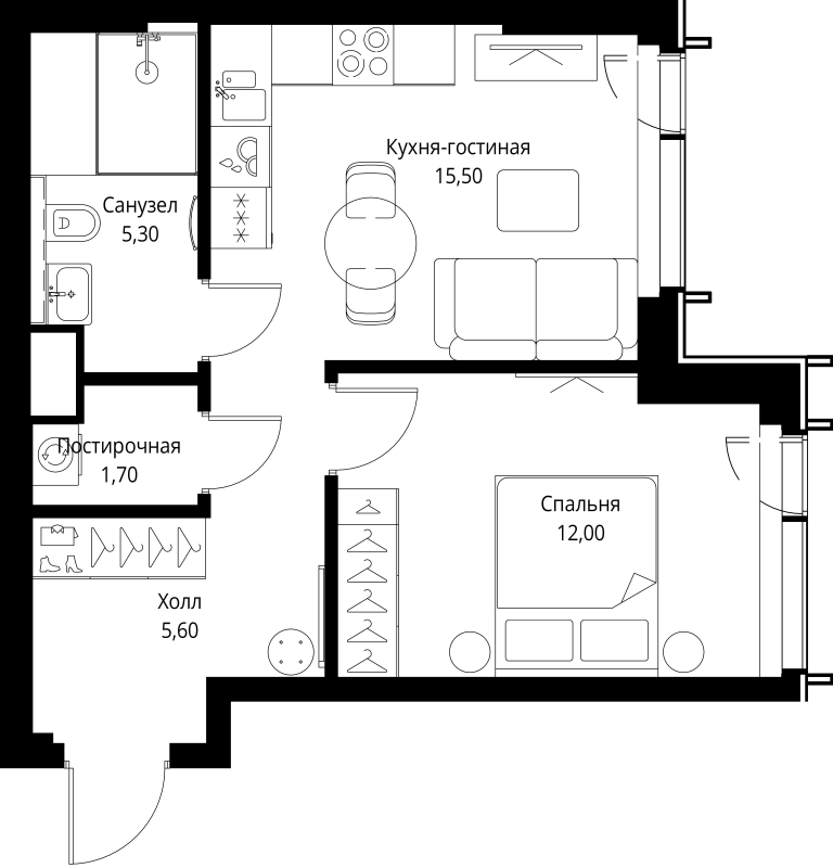 Продажа 1-комн квартиры в новостройке Москва г., Верейская ул.,  к. 1.5