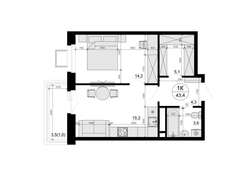 Продажа 1-комн квартиры в новостройке Солманово д., Триумфальная ул.,  к. 1