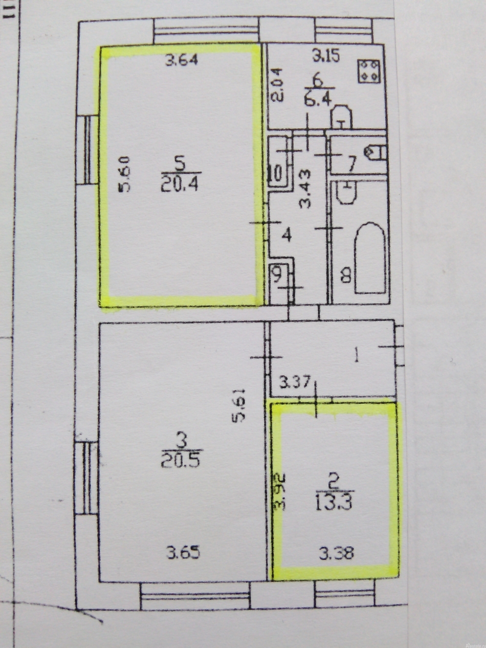 Продажа 3-комн квартиры на вторичном рынке Стрельна,  д. 10/8