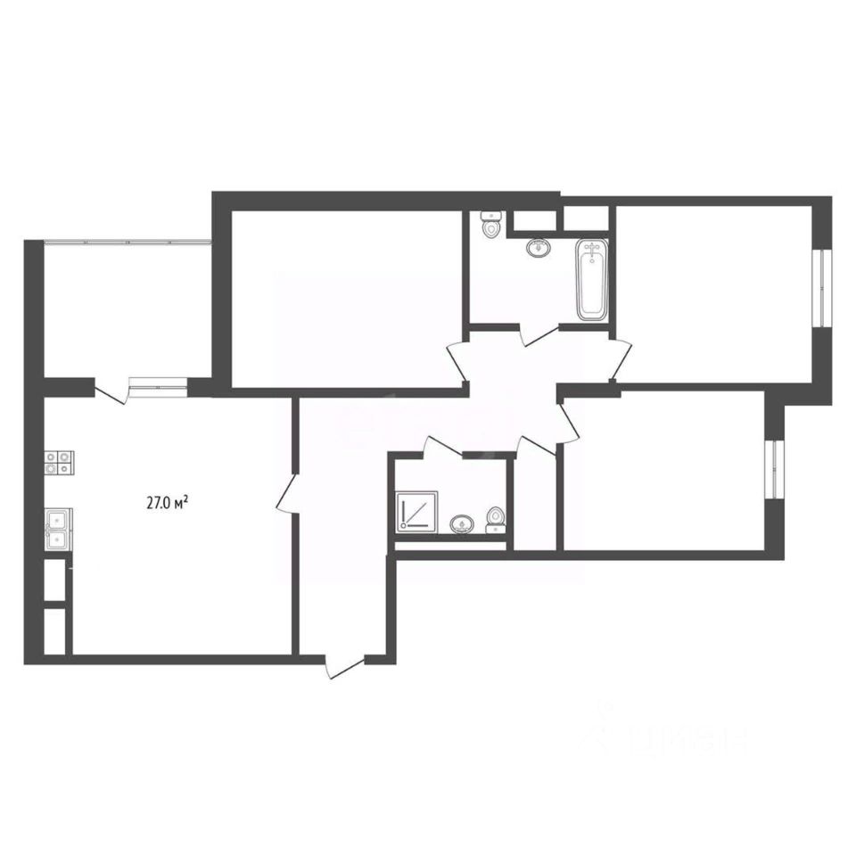 Продажа 4-комн квартиры на вторичном рынке улица Лобачевского, 118к5