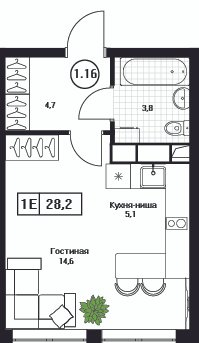 Продажа студии Пушкино г., Нижняя ул.,  к. 3