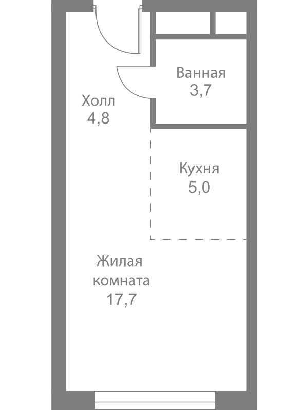 Продажа студии Москва г., Сколковское ш.,  к. 4