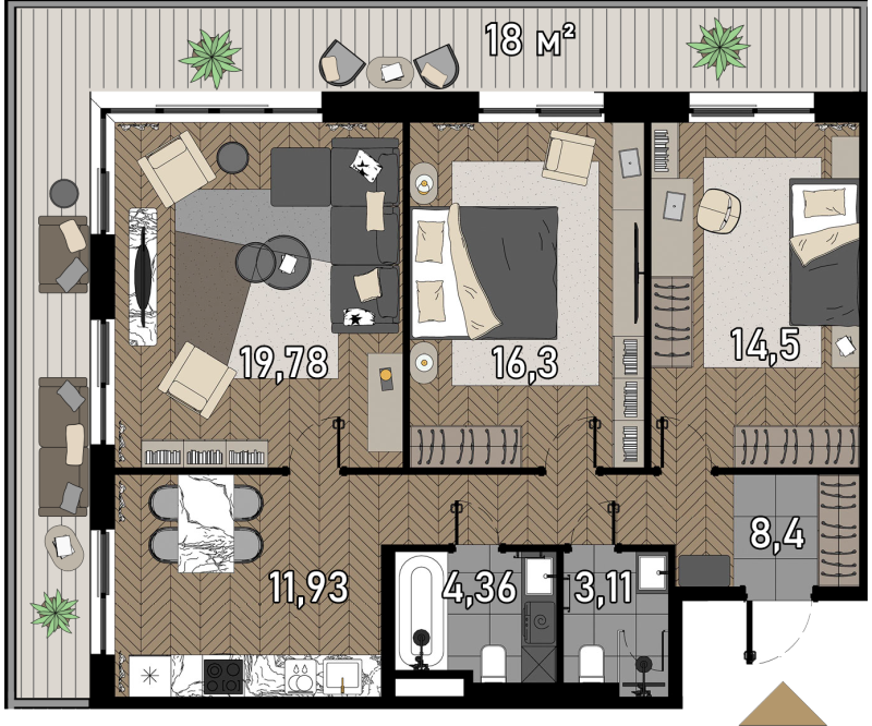 Продажа 3-комн квартиры в новостройке Москва г., Зорге ул.,  к. 1