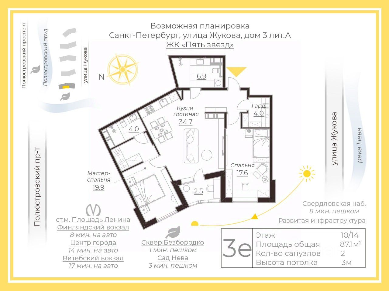 Продажа 2-комн квартиры на вторичном рынке улица Жукова, 3