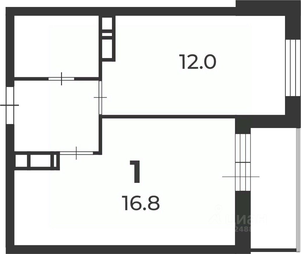 Продажа 1-комн квартиры на вторичном рынке улица Яворки, 1к5