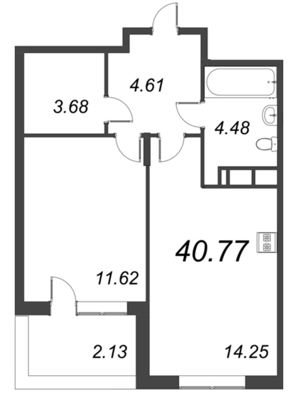 Продажа 1-комн квартиры в новостройке Сертолово г., Дмитрия Кожемякина ул.,  к. 4