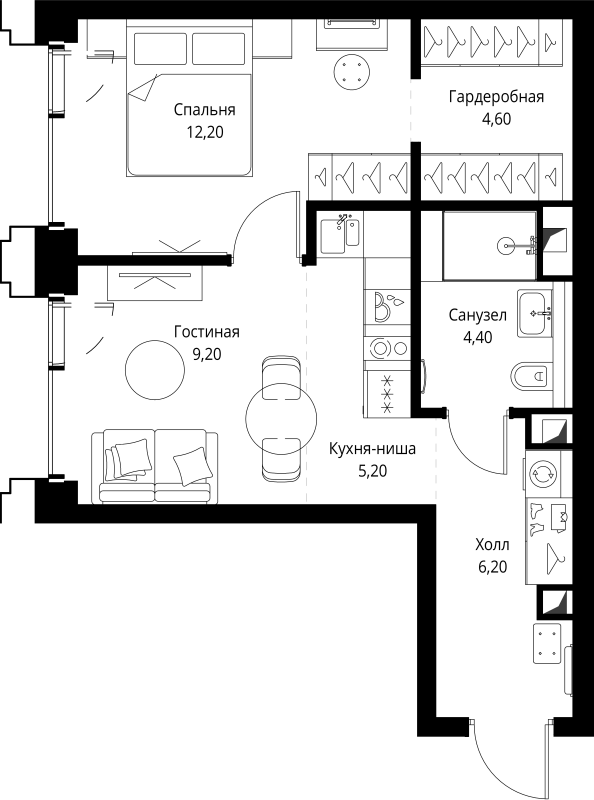 Продажа 1-комн квартиры в новостройке Москва г., Верейская ул.,  к. SET.1.3