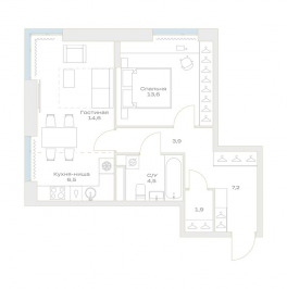 Продажа 1-комн квартиры в новостройке Марьино п., Харлампиева ул.,  к. 10