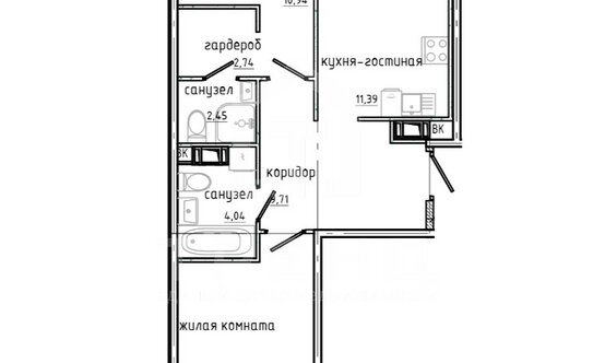 Продажа 2-комн квартиры на вторичном рынке Заневское городское поселение, Ясная улица,  д. 9 к1