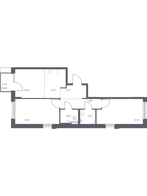 Продажа 2-комн квартиры в новостройке Кокошкино д,  к. 23