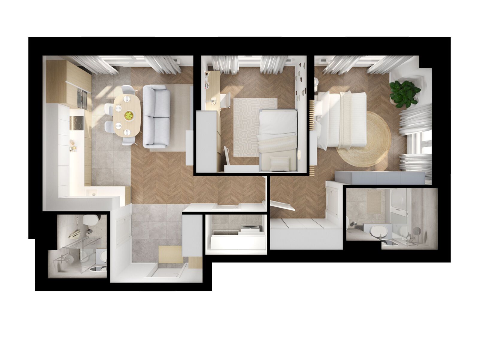 2-комн квартира Барклая 6, корп.6