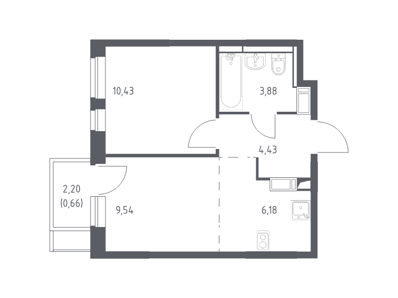 Продажа 1-комн квартиры в новостройке Юрлово д., Пятницкая ул.,  к. 2.1