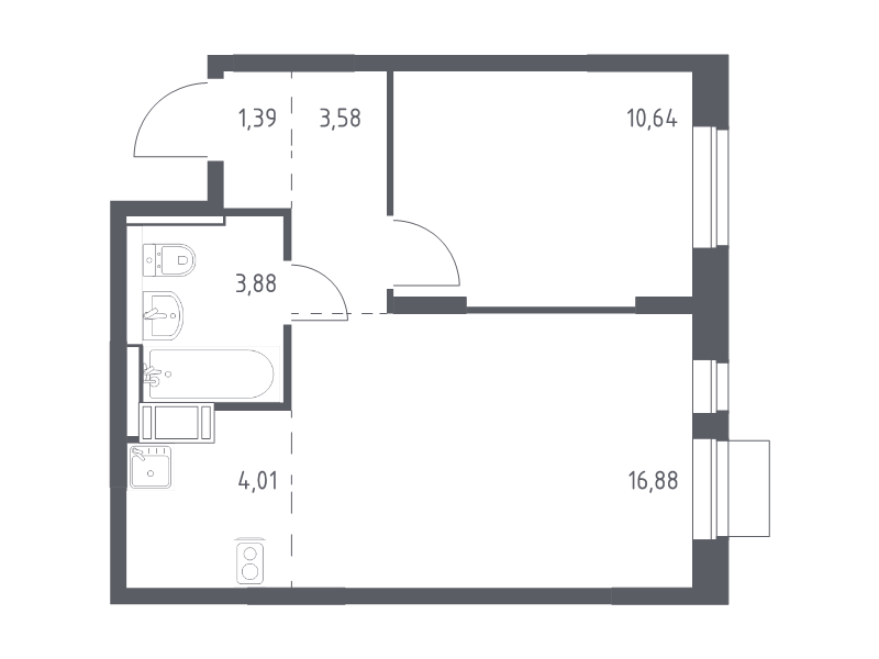 Продажа 1-комн квартиры в новостройке Юрлово д., Пятницкая ул.,  к. 2.1