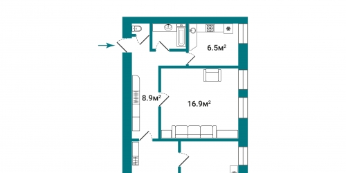3-комн квартира 1-я Красноармейская улица,  д. 24,  к. лит Б