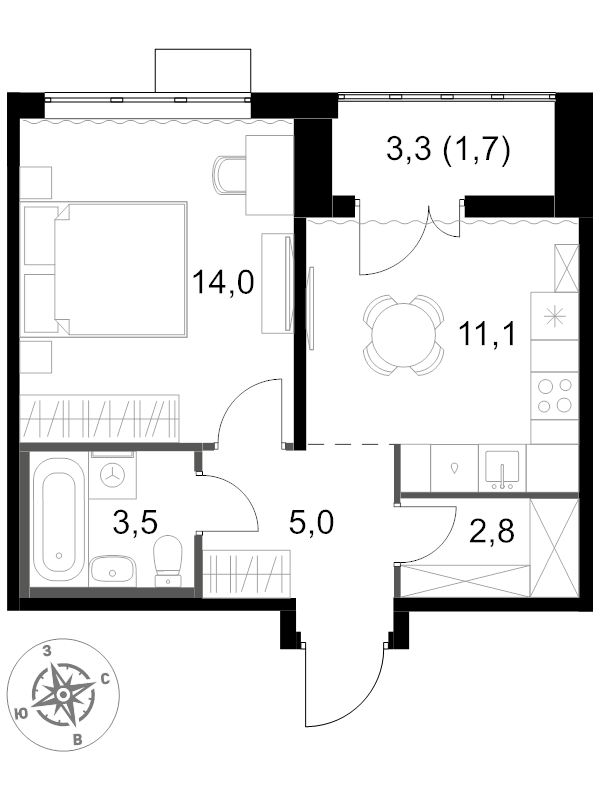 Продажа 1-комн квартиры в новостройке Видное г., Старо-Нагорная ул.,  к. 10