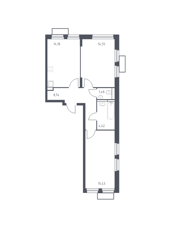 Продажа 2-комн квартиры в новостройке Мякинино д., 4-я Мякининская ул.,  к. 2