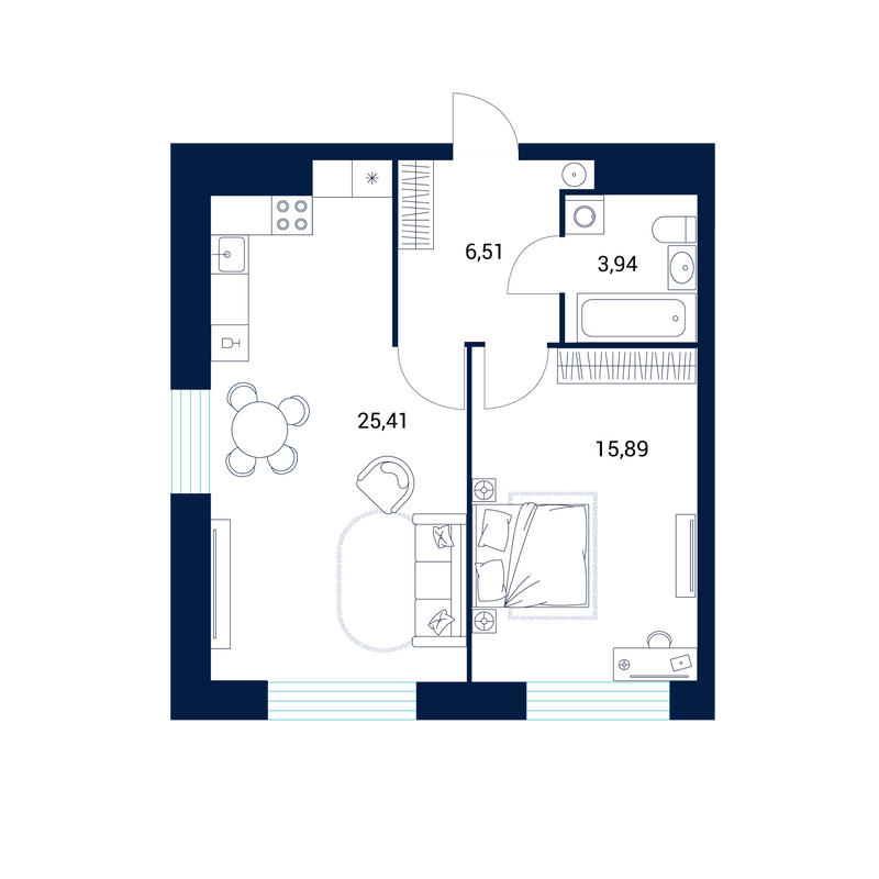 Продажа 1-комн квартиры в новостройке Москва г., Академика Ильюшина ул.,  к. DIUS
