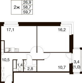Продажа 2-комн квартиры в новостройке Балашиха г, Проектная ул, к. 1 Продажа 2-комн квартиры в новостройке Балашиха г, Проектная ул, к. 1