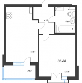 Продажа 1-комн квартиры в новостройке Стрельна п., Будённого пр-кт,  к. 2.2