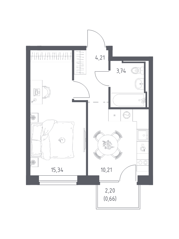 Продажа 1-комн квартиры в новостройке Санкт-Петербург г., Славянская ул.,  к. 6-7