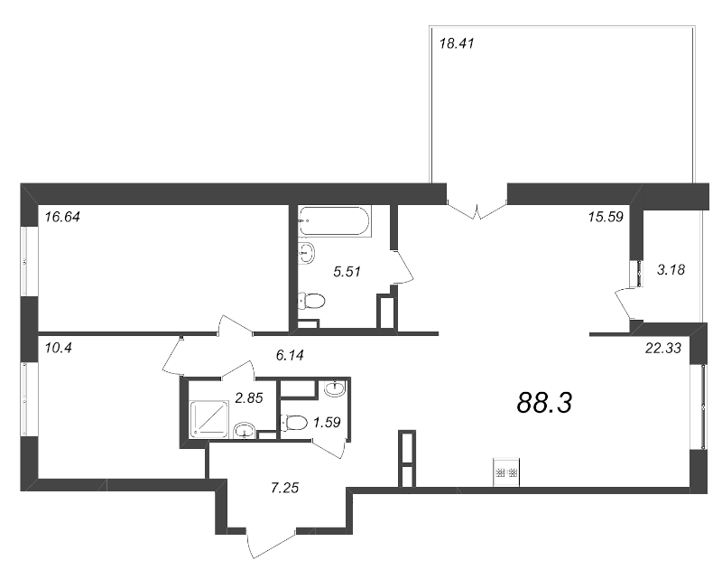 Продажа 2-комн квартиры в новостройке Санкт-Петербург г., Белоостровская ул.,  к. 7