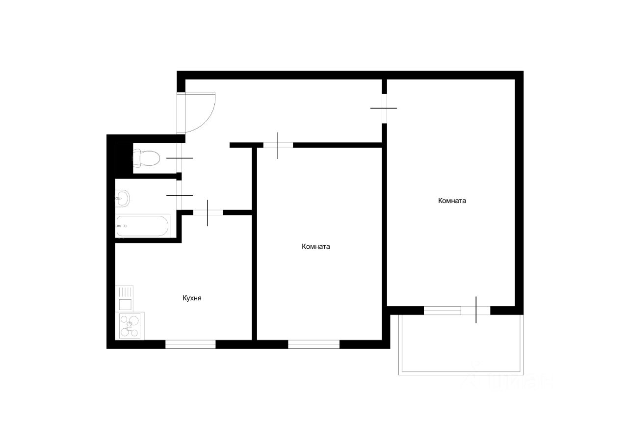 Продажа 2-комн квартиры на вторичном рынке пос. Беляная Гора, 15