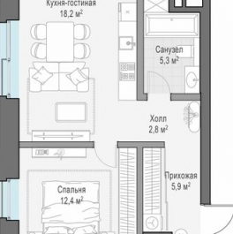 Продажа 1-комн квартиры на вторичном рынке улица Ильинка,  д. 3/8 с6