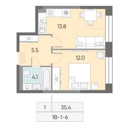 Продажа 1-комн квартиры в новостройке Москва г., Братьев Весниных б-р,  к. 1-3