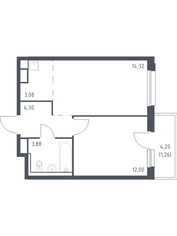 Продажа 1-комн квартиры в новостройке Мурино п., Ручьёвский пр-кт,  к. 1.3