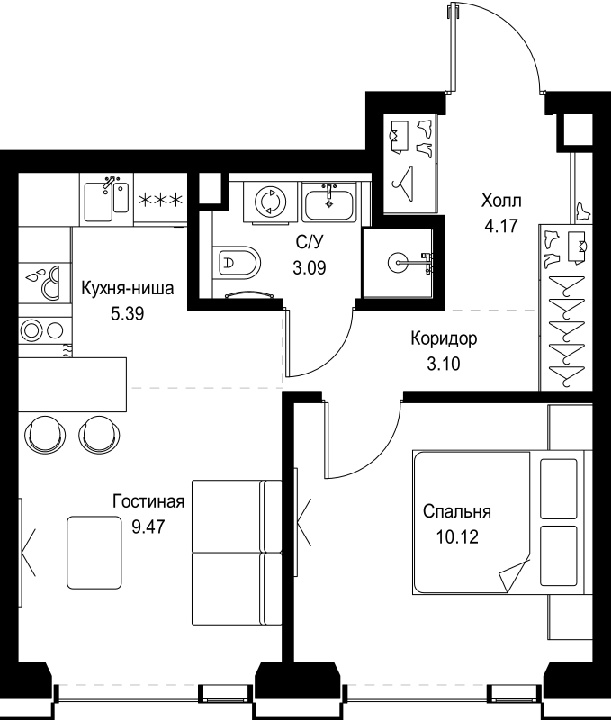 Продажа 1-комн квартиры в новостройке Москва г., Верейская ул.,  к. SET.2.Б