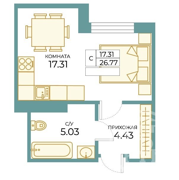 Продажа студии Таллинская ул. ,  д. 11