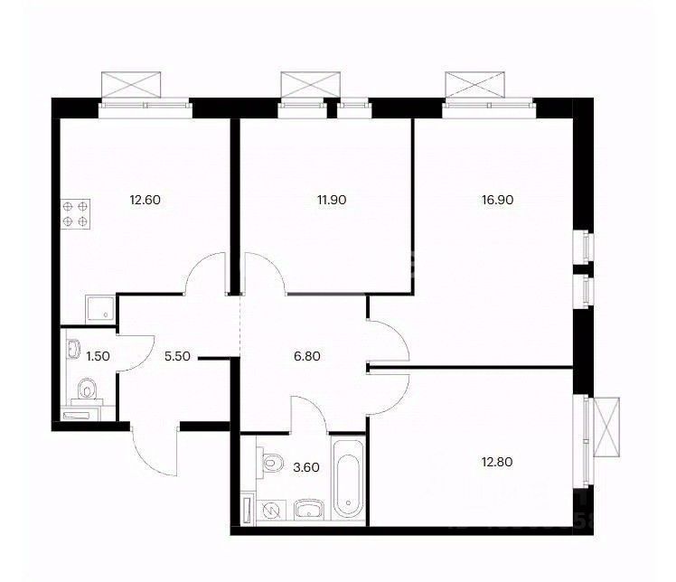 Продажа 3-комн квартиры на вторичном рынке Ильменский проезд, 17к2