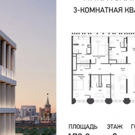 Продажа 3-комн квартиры в новостройке Пресненский район, Никитский бульвар,  д. 8А