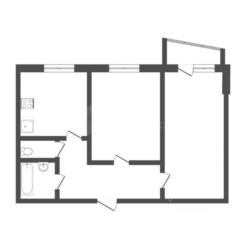 Продажа 2-комн квартиры на вторичном рынке Воскресенск, Рабочая улица, 130